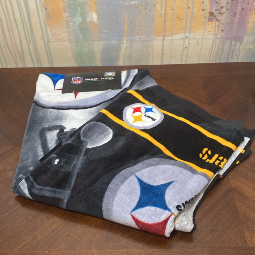 NFL Pittsburgh Steelers  30’ x 60’ 100% Cotton Fiber Reactive Beach Towel NWT
